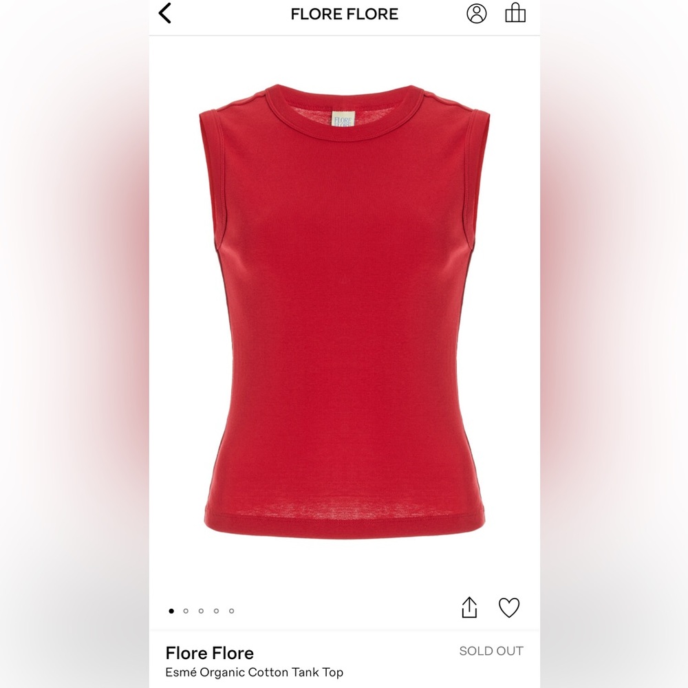 Flore Flore Esme Tank Top in Red